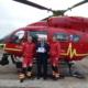 Midlands Air Ambulance helicopter with crew
