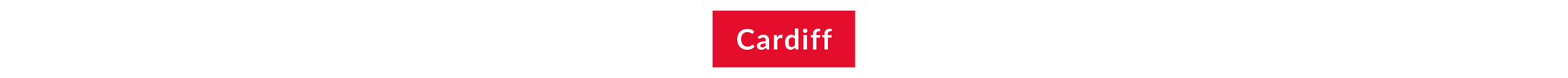 The word Cardiff in a red box