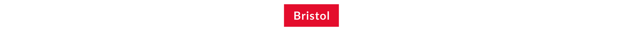 The word Bristol in a red block