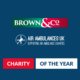 Brown&Co's Charity of the Year with logos