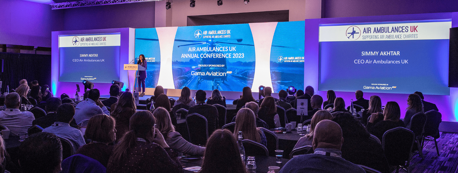 Simmy, AAUK CEO presenting at the 2023 Annual Conference