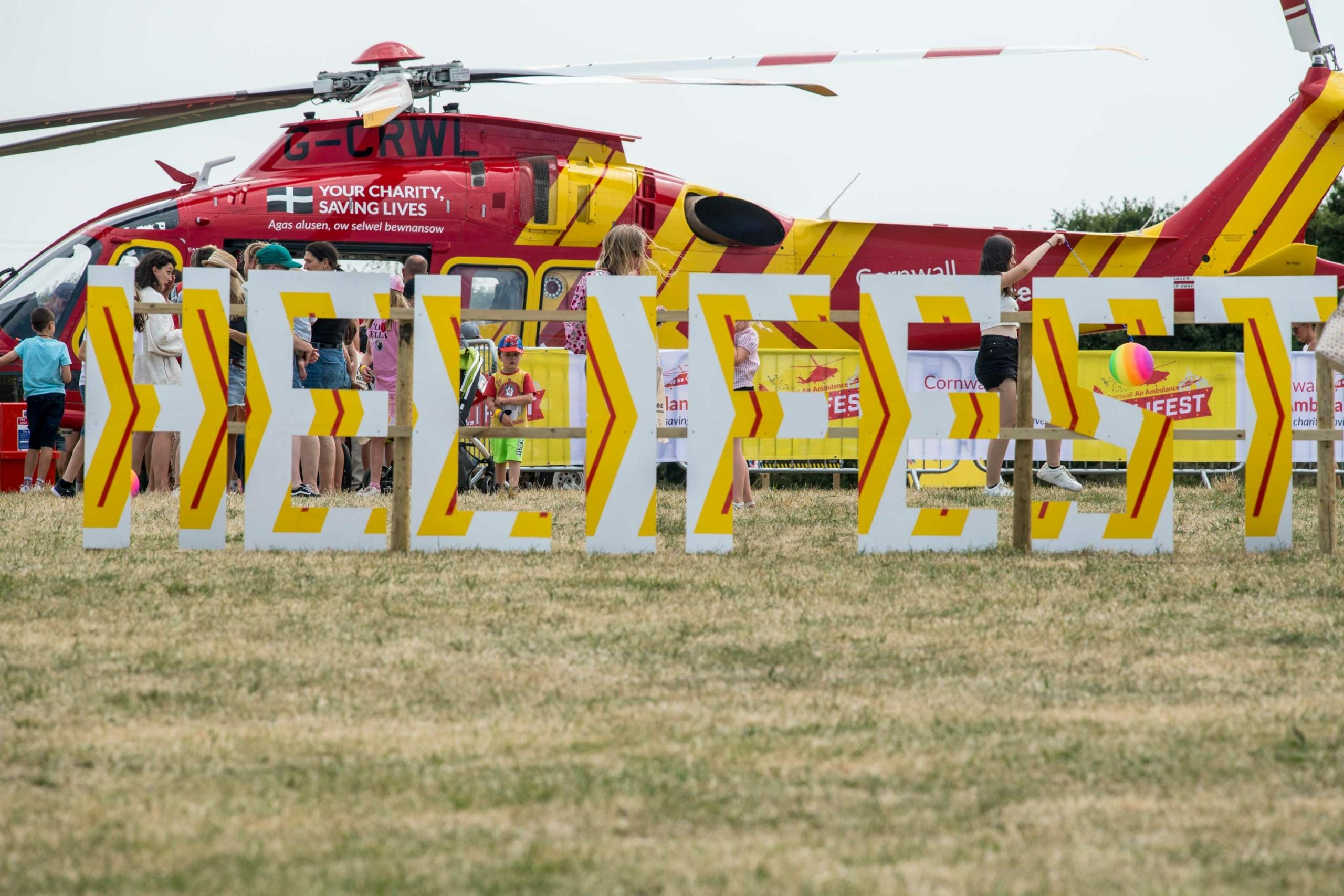 Helifest 3D Text and the Cornwall Helicopter